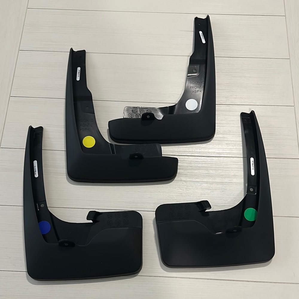 Car Mud Flaps Set - Black with Color Accents
